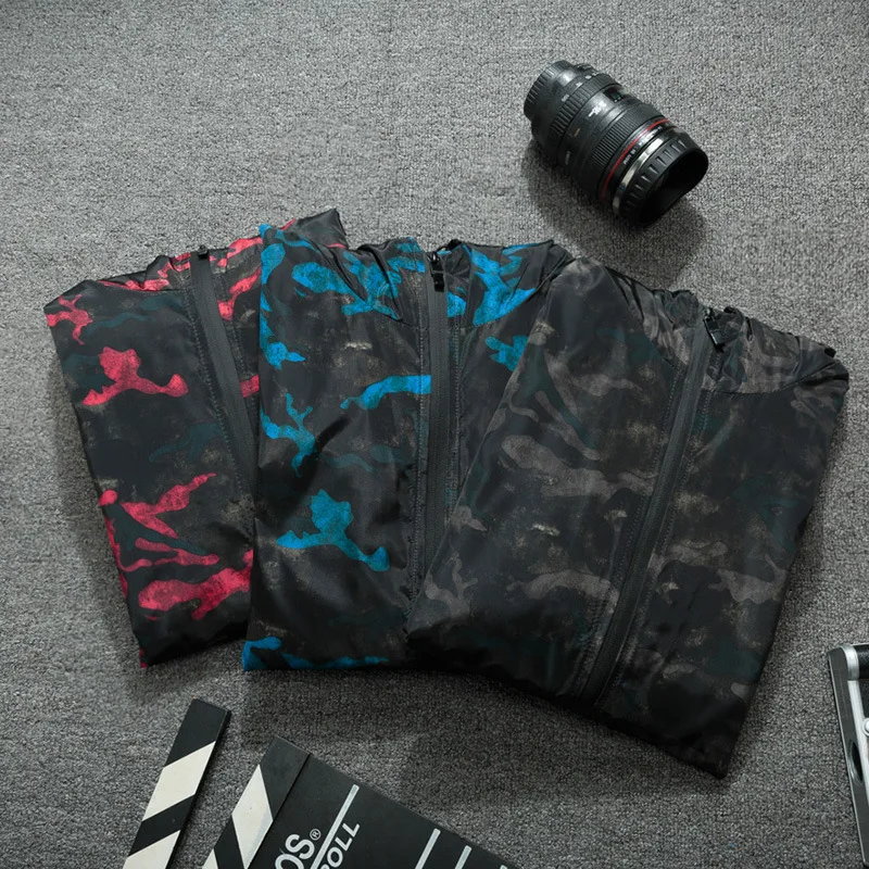 

New mens Hooded baseball jacket Spring autumn Casual men's camouflage thin coats male loose fashion outwear Sportswear Top 4XL