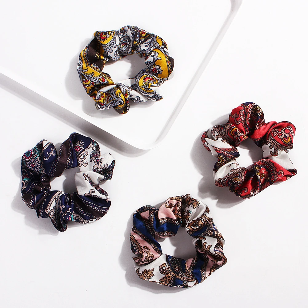 1 шт. модные резинки для волос в полоску и клетку мягкие эластичные атласные