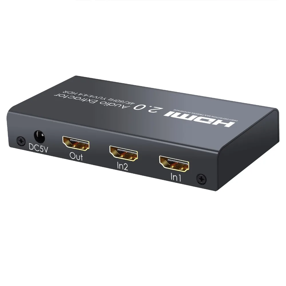 Proster преобразователь аудиосигнала HDMI 2x1 HDMI 2,0 переключатель с аудио экстрактором поддержка 4K@ 60Hz пульт дистанционного управления Blu-Ray плеер Xbox One