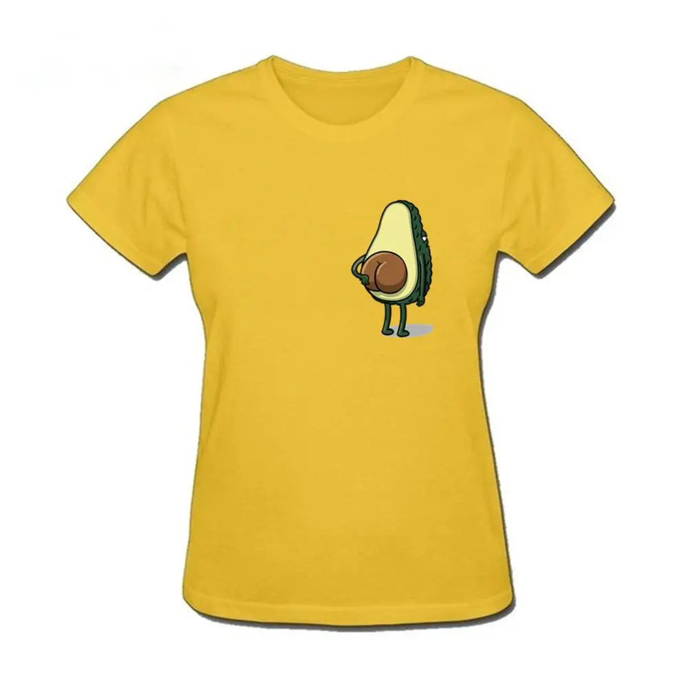 Женская футболка с коротким рукавом круглым вырезом и авокадо|Футболки| |