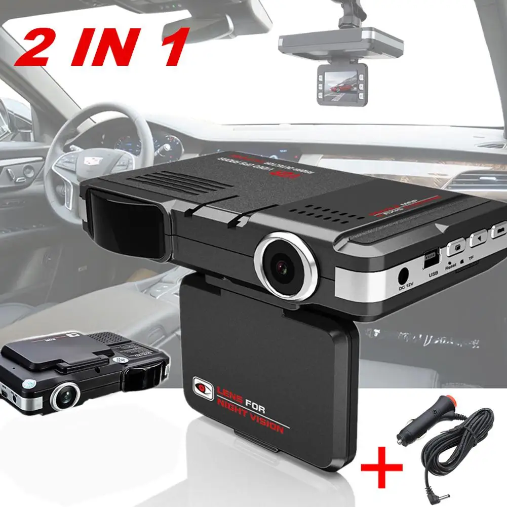 Автомобильный Стайлинг 2 в 1 Автомобильная камера DVR регистратор + Радар лазерный