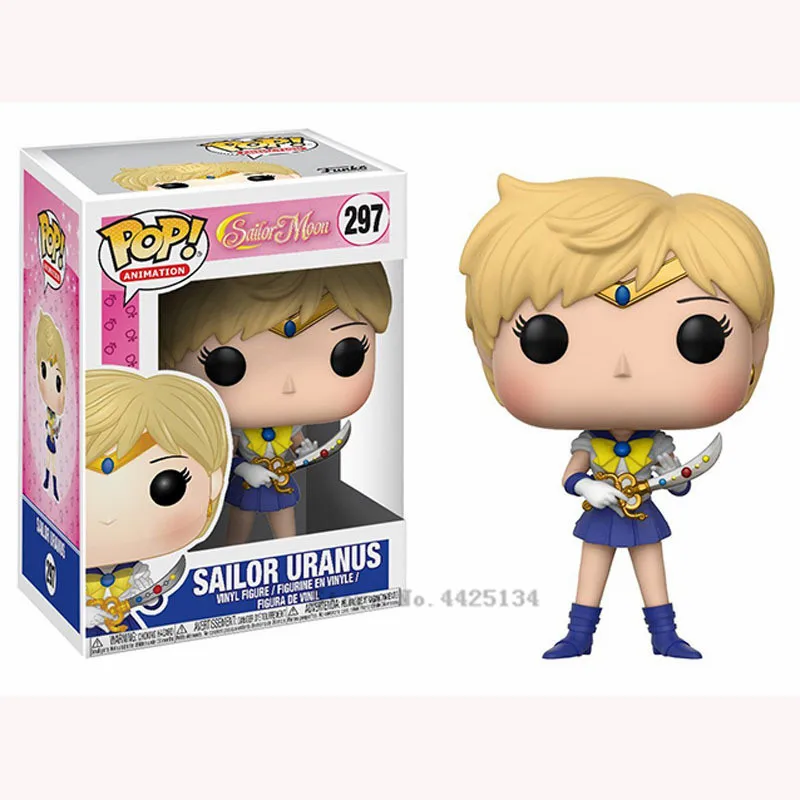 With box-3 FUNKO Pop Сейлор Мун и луна тематическая Фигурка Статуя заяц персонаж фигурка кукла Сейлор Чиби Мун Сейлор Нептун подарок для девочек - Цвет: With box-3