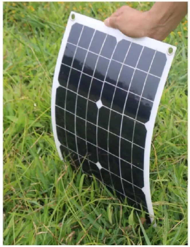 18V 20 W/40 W Гибкая моно солнечная панель для 12V батареи RV лодки дома кемпинга с USB