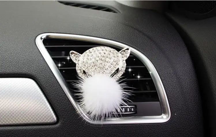 Mr. TEA Crystal Fox Head освежитель воздуха, Алмазный кондиционер, духи для автомобиля, ароматизатор, диффузор, аксессуары