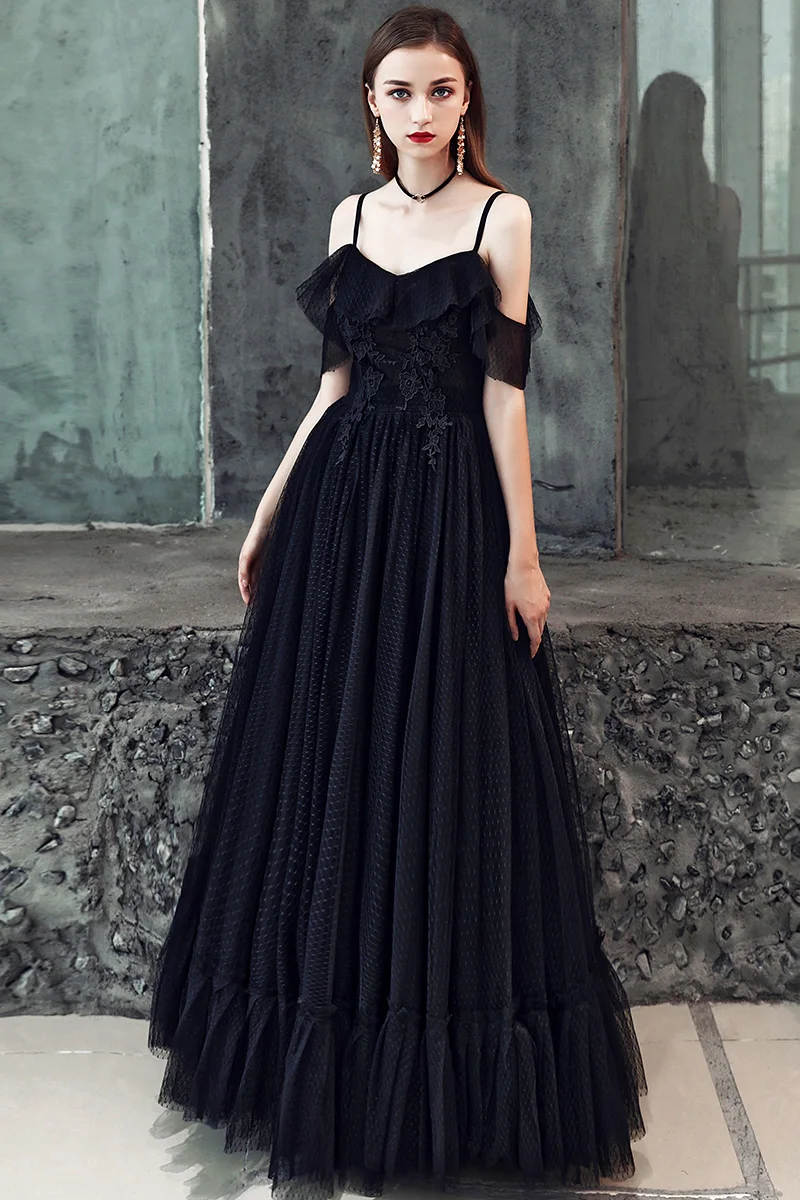 SSYfashion, крышка ремня, рукав, шнуровка, сзади, длина до пола, длинное черное вечернее платье, на заказ, для вечеринки, выпускного, торжественное платье, Robe De Soiree