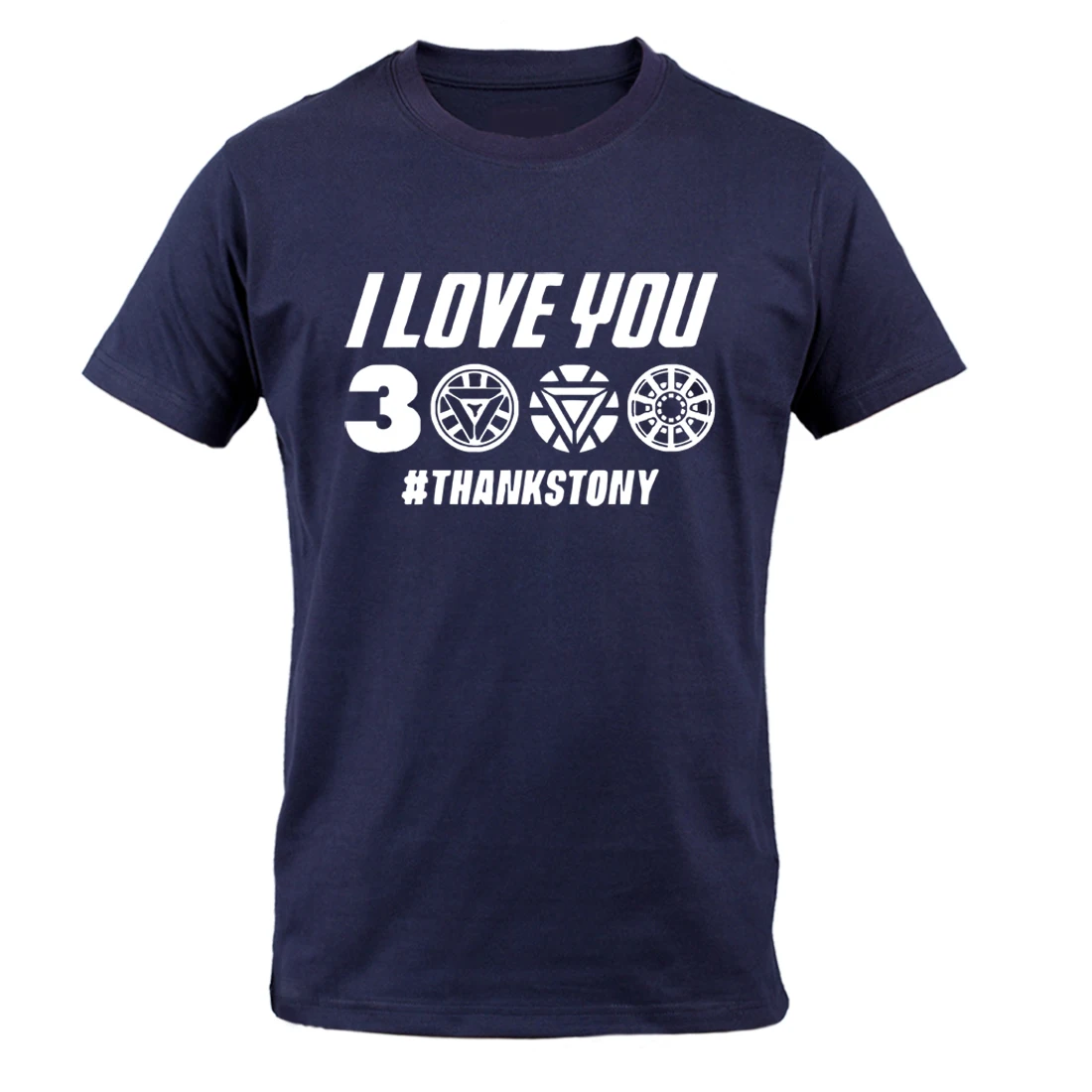 I Love You 3000 Times Футболка мужская супергерой Железный человек Тони Старк Мстители летние футболки хлопок короткий рукав черная футболка - Цвет: Dark blue