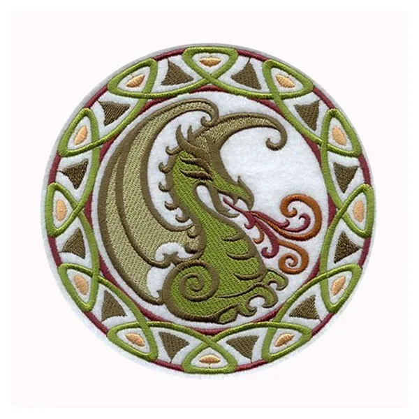 Кельтский дракон (аппликация) вышитая нашивка пришить или гладить на ваш выбор