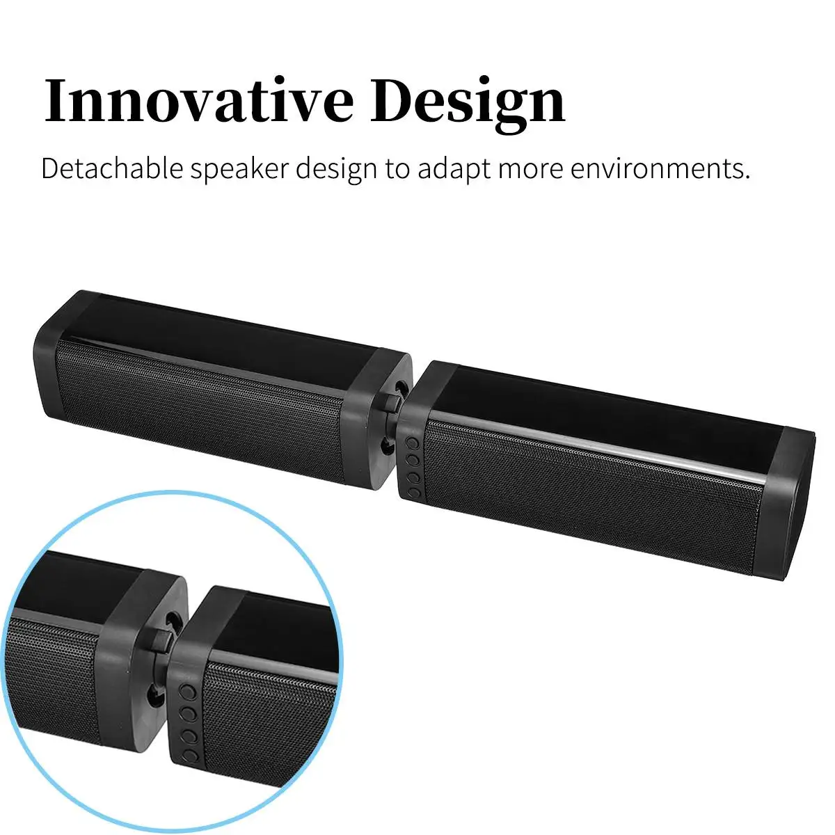 20 Вт съемные динамики Soundbar беспроводной bluetooth 5,0 Колонка Саундбар стерео динамик 3D ТВ домашний кинотеатр звуковая панель TF AUX FM