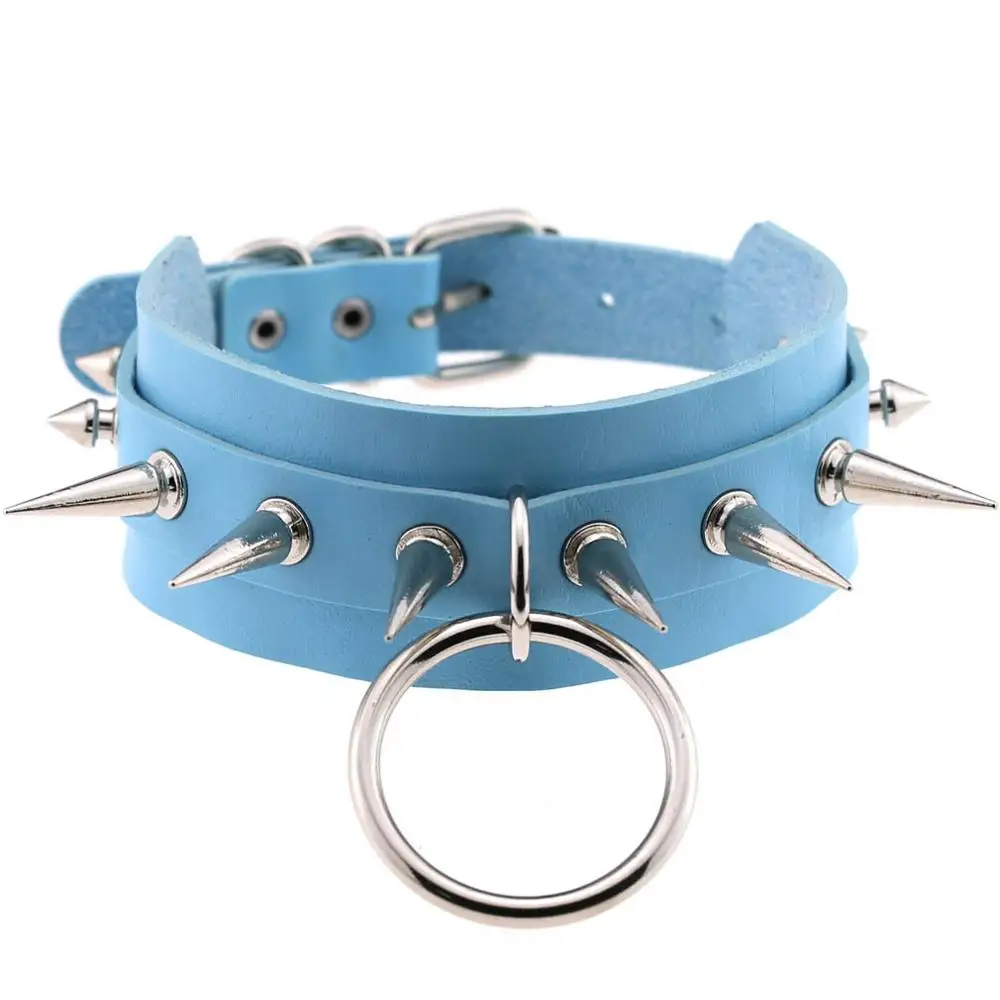 sky blue DIEZI Harajuku мужские и женские круглые ожерелья с кисточкой из цепочки Золотой Металл Готический Чокер Воротник Ожерелье для вечерние украшения Аниме жгут - Окраска металла: sky blue