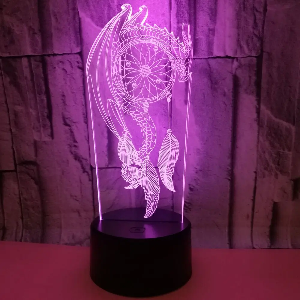 Ветряной колокольчик 3d ночник сенсорный пульт дистанционного управления