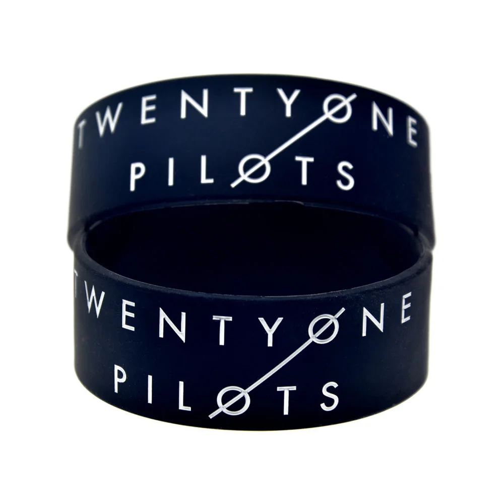 1 шт. 1 дюйм шириной Twenty One Pilots силиконовый браслет для любителей музыки