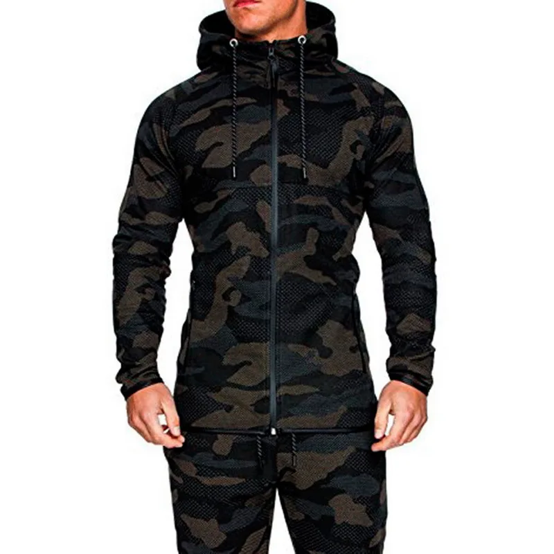 D3coat Мужская камуфляжная куртка с принтом+ брюки, комплект мужской спортивный костюм, модная Уличная Повседневная спортивная одежда, мужская спортивная одежда 3XL - Цвет: D3coat