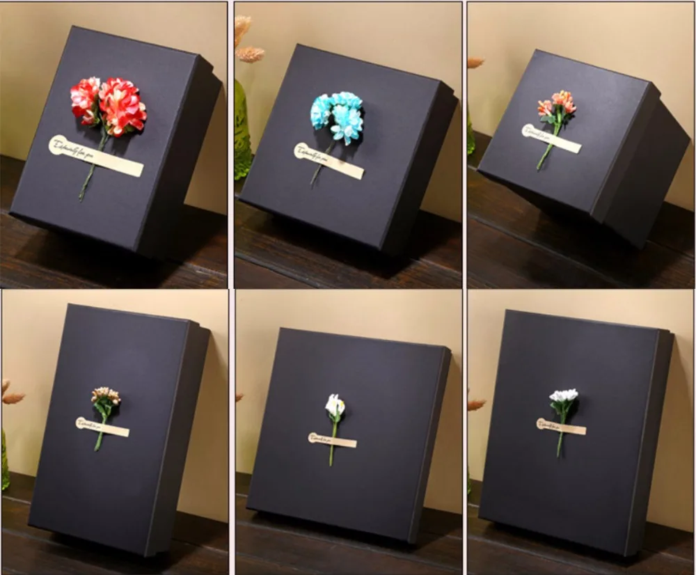 Подарочная коробка квадратная большой размер крафт бумага для ювелирных изделий