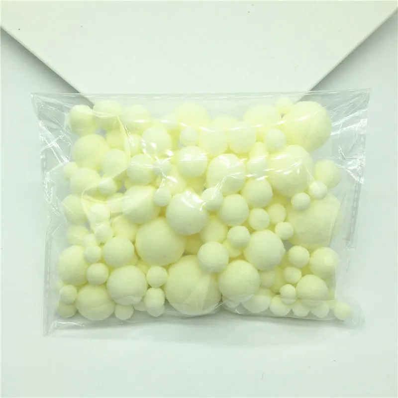 C10 Ivory 20 г смешанные размеры разноцветные помпоны из меха DIY мягкие помпоны Свадебные украшения/аксессуары для шитья на ткани от 8 мм до 30 мм - Цвет: C10 Ivory