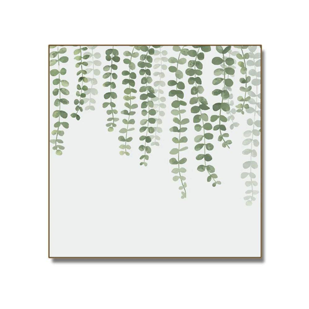 Зеленые растения абстрактные современные холст живопись каллиграфия Дома кухни