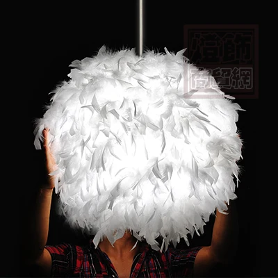 

New Arrival modern Badminton Ball Feather Lamp Child Pendant Light D40cm