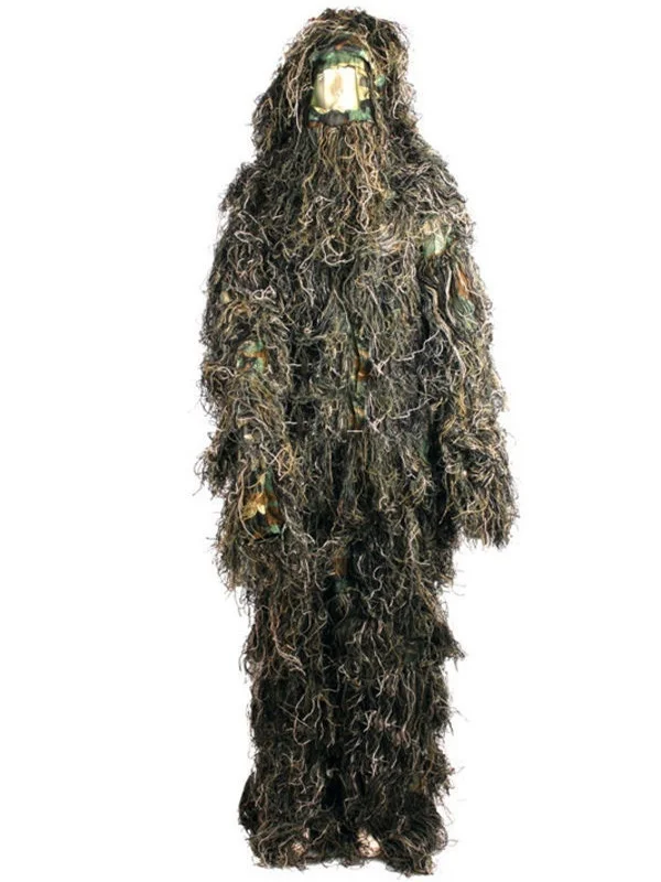 4 шт. костюм тактический камуфляж, лесная местность 3D Ghillie Bionic обучение лук Охота Ghillie