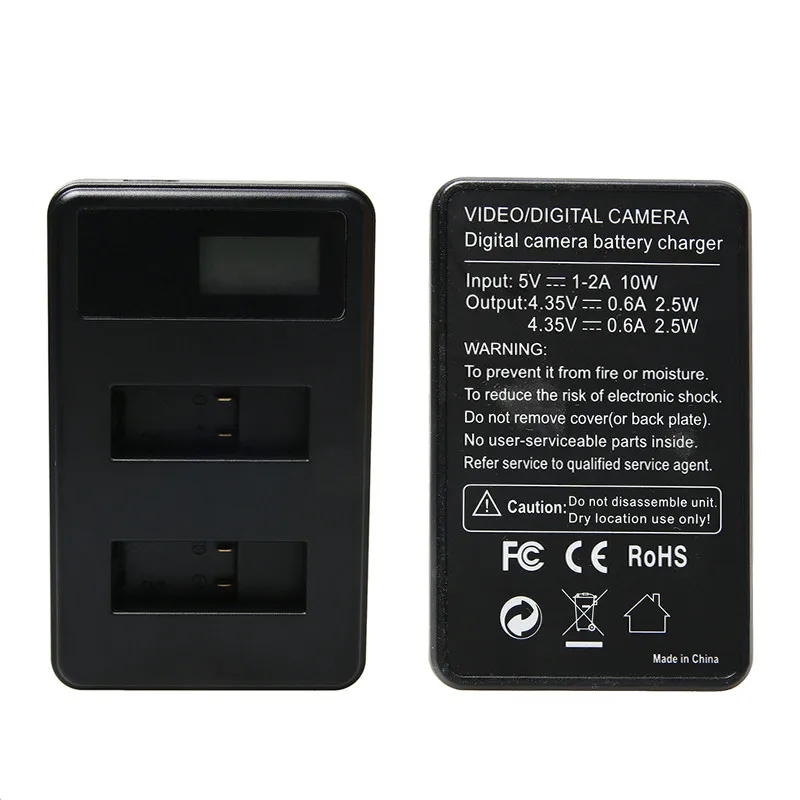 Smart LCD Dual USB зарядное устройство для Gopro Hero 5 Аксессуары экшн-камеры AHDBT-501