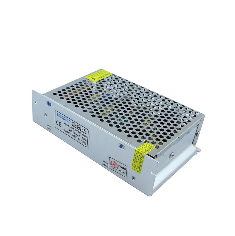 AC 110V 220V to DC 5V 10A 50W преобразователь питания для 5V WS2812B WS2801 СВЕТОДИОДНЫЙ светильник светодиодный трансформатор адаптер питания