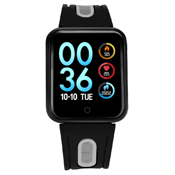 Silica-Black gray Спортивные IP68 Смарт-часы P68 фитнес-браслет трекер активности пульсометр кровяное давление для ios Android для женщин и мужчин - Цвет: Silica-Black gray