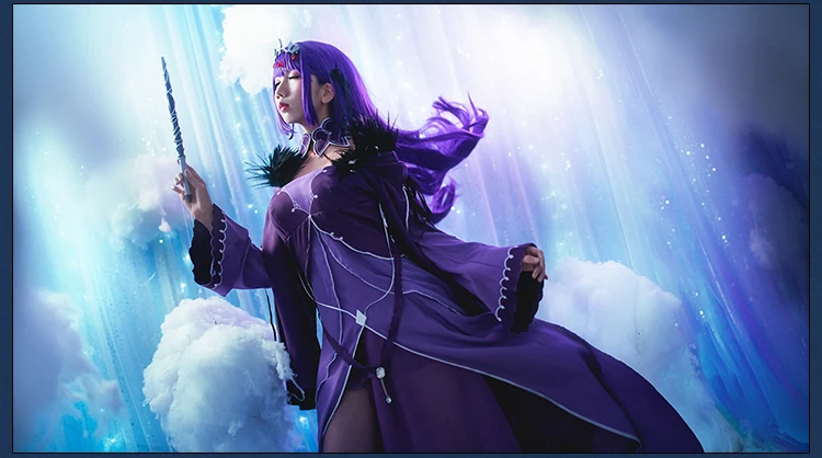 Hot! Fate Grand Order Scathach Purple Uniforms Cosplay Costume Custom Made Free Shipping
