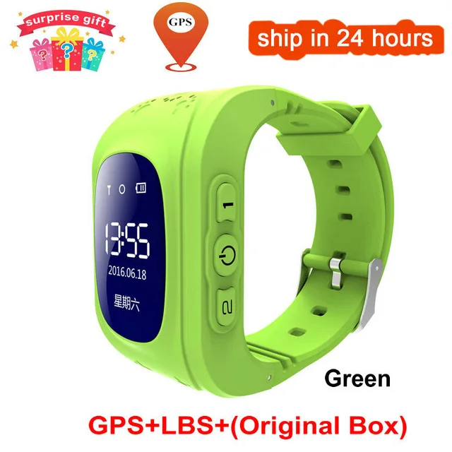 Green-ENG Анти-потеря Q50 OLED Детский gps трекер SOS умный мониторинг позиционирования телефон дети gps детские часы совместимы с IOS и Android - Цвет: Green-ENG