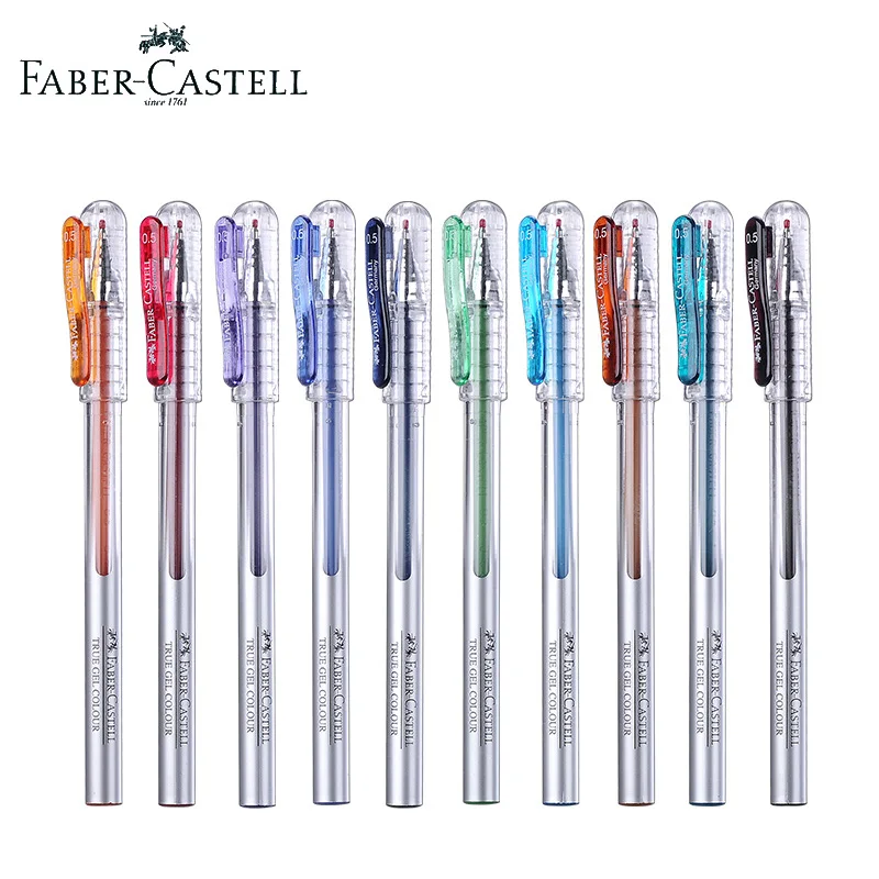 Гелевая ручка Faber Castell 0 5 мм 12 шт. с двойным шариком для сверхгладкого письма