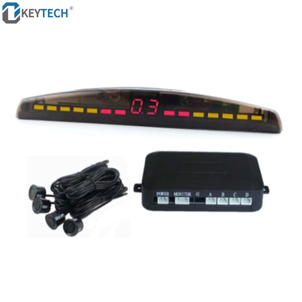 OkeyTech Автомобильный парктроник светодиодный дисплей датчик парковки 4 обратный