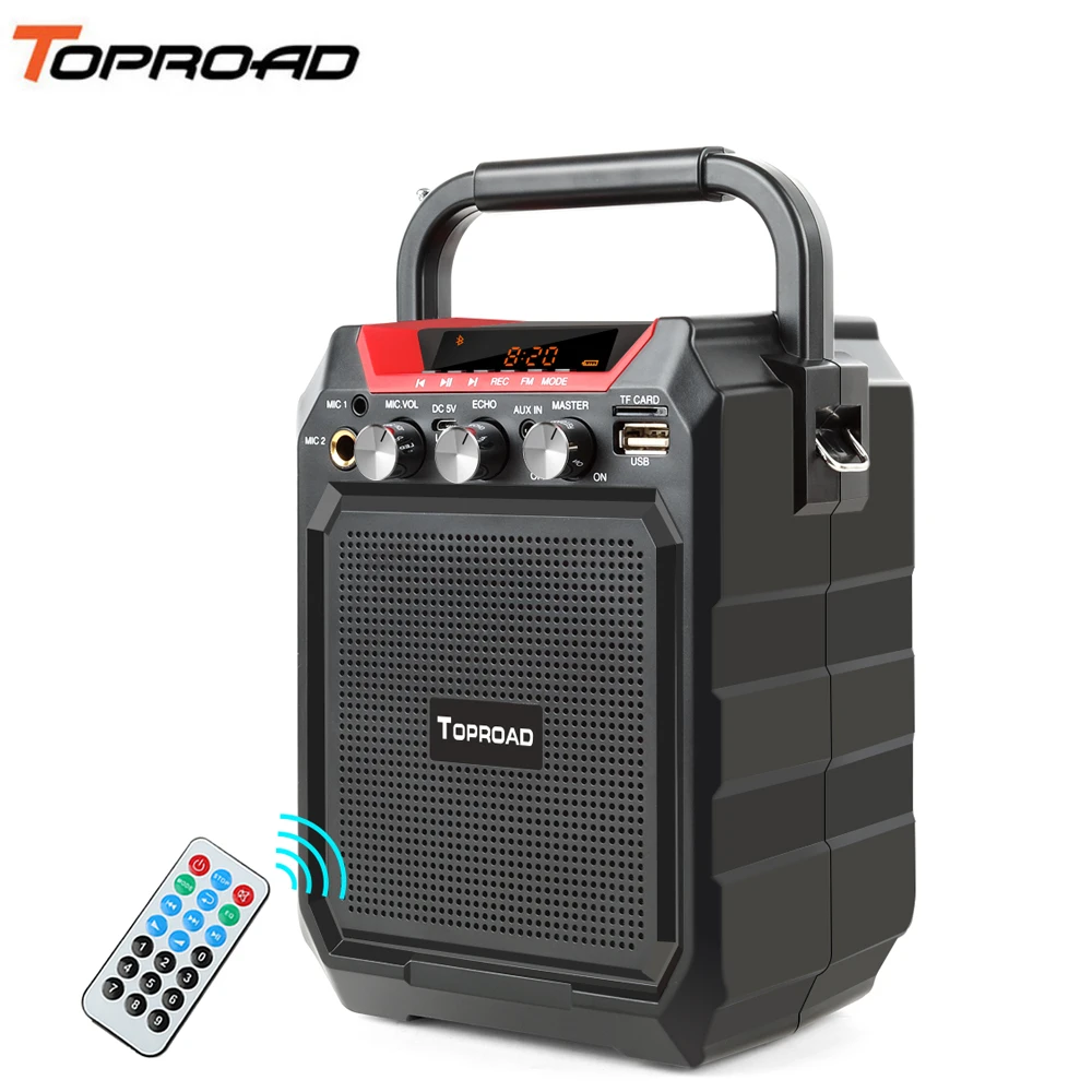 Bluetooth Колонка TOPROAD портативная с поддержкой TF AUX FM USB|Портативные колонки| |