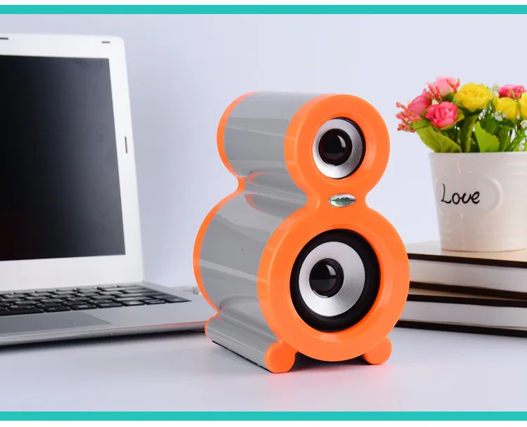 Мини ПК ноутбук динамик 3,5 мм AUX USB мощный мультимедийный MP3 динамик s модный стиль для подарка на день рождения