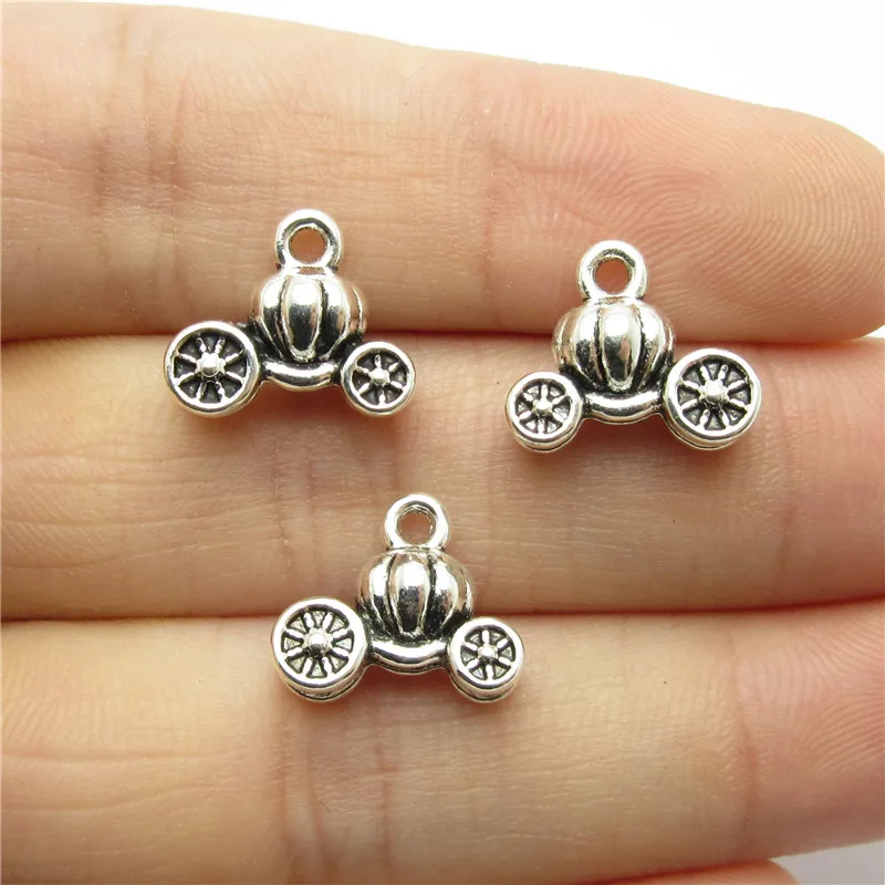

Wholessale 52pcs (13*12mm ) antique silver car charms fit Europe Bracelets DIY Pendant Jewelry Making