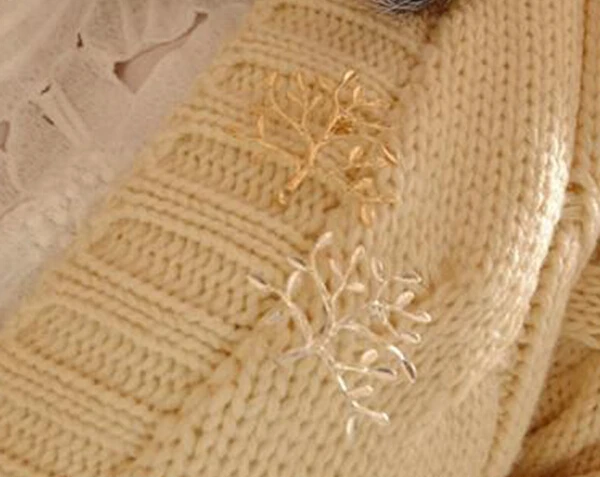 2016 мода свадебные аксессуары золото листьев ветка брошь шаль шарфы шарф пряжки