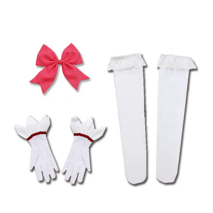 

Puella Magi Madoka Magica Magical Girl Kaname Madoka Cosplay Short Ball Dress With Bowknots Cosplay Costume