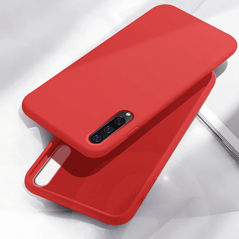 Жидкий силиконовый чехол для samsung galaxy a50 A30S Чехол Мягкий ТПУ защитный чехол для samsung galaxy A 30S a30 a 50 A50S чехол - Цвет: Красный