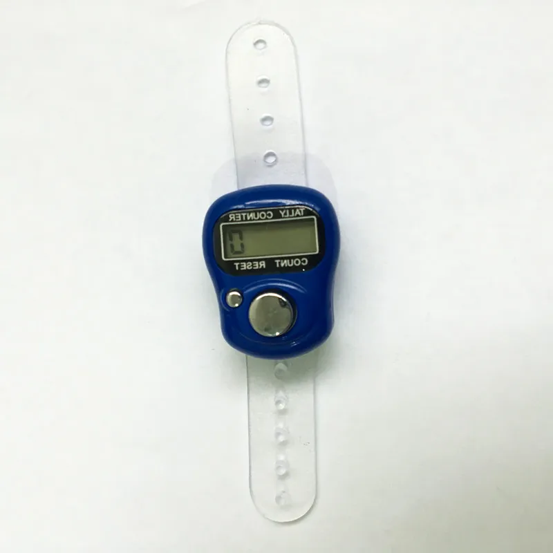 New Electronic Digital Counter Portable Hand Operated Tally LCD Screen Finger Counter 40%off - Цвет: blue