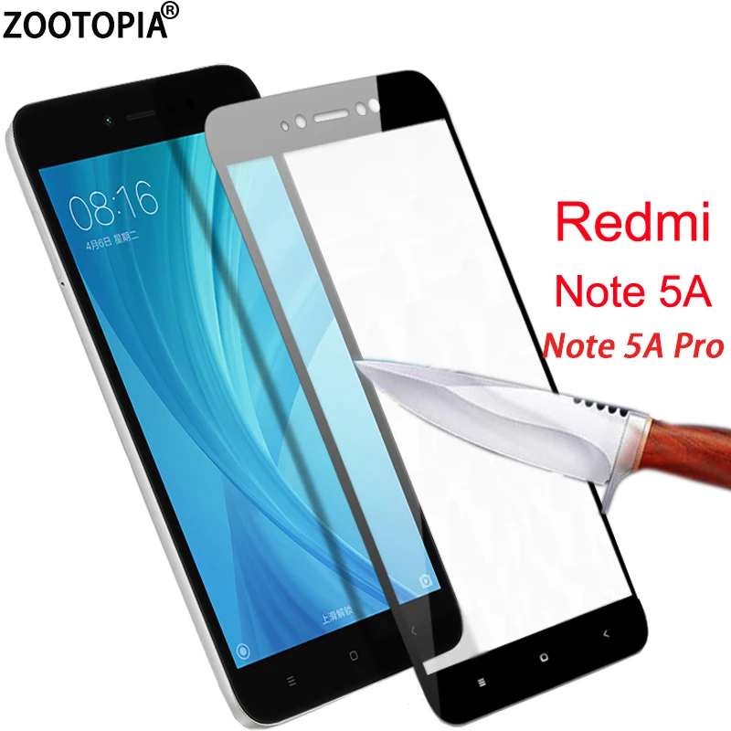 Для Redmi Note 5A стеклянная пленка 2G + 16G Защитная для экрана закаленное стекло 3D