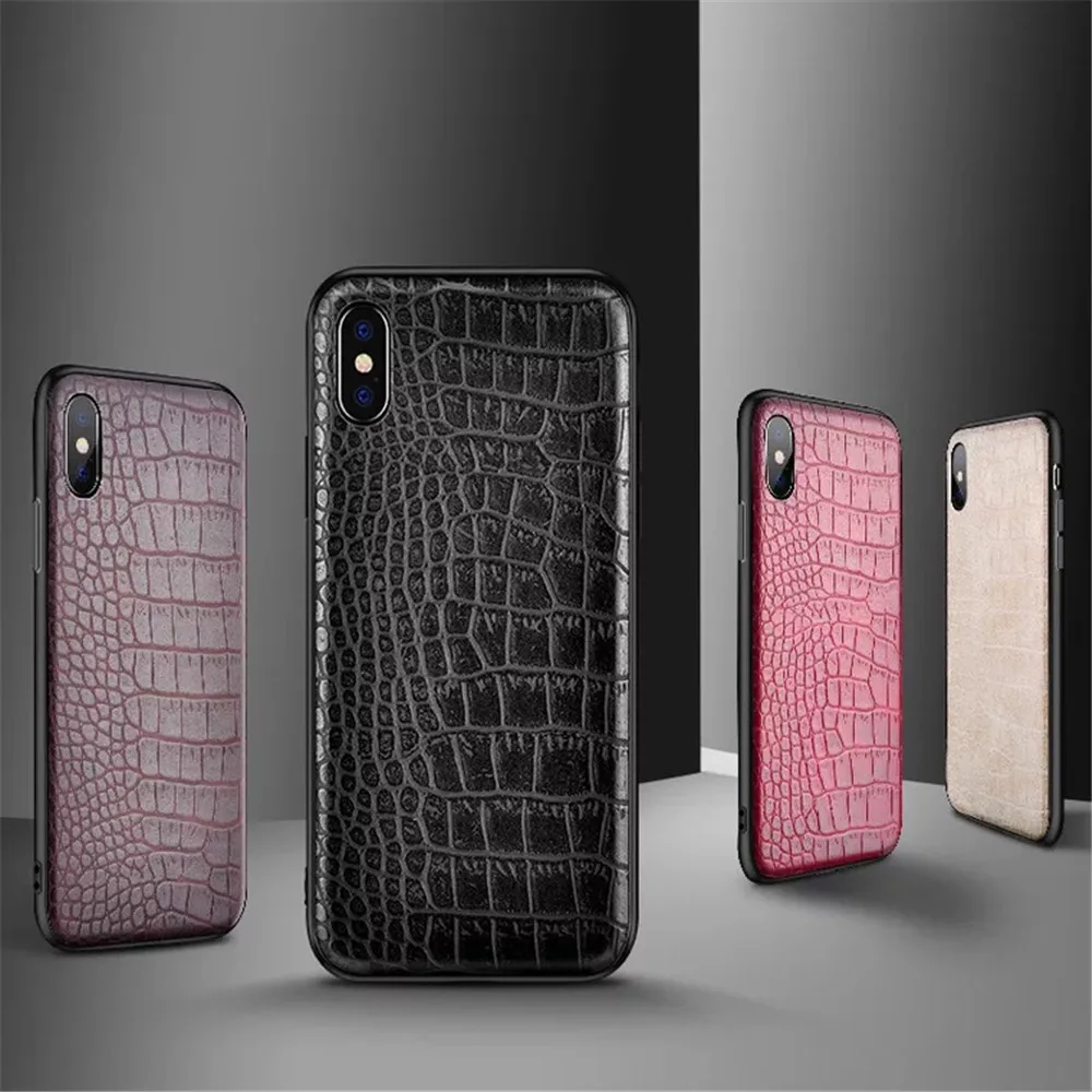 Retro Vintage Phone Bag Case For Iphone X 6 6s 7 8 Plus Crocodile Snake Skin Pattern Soft Protective Cover Shell iphoneX 10 |