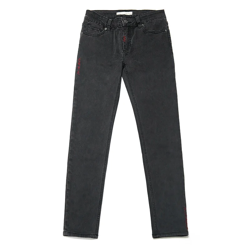 LEIJIJEANS Новое поступление весенние леггинсы размера плюс серые женские джинсы