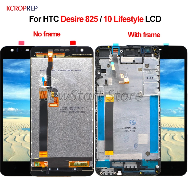 ЖК-дисплей 5 дюйма для HTC Desire 825 10 дигитайзер сенсорного экрана в сборе образа