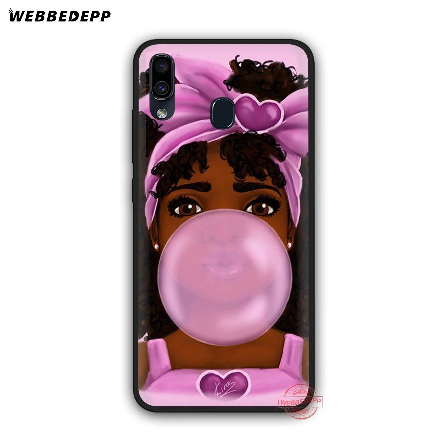 WEBBEDEPP 2bunz Melanin Poppin Aba Black Girl Soft Phone Case for Samsung A50s A40s A30s A20s A10s A60 A70 M10 M20 M30 M40 Cases | Мобильные