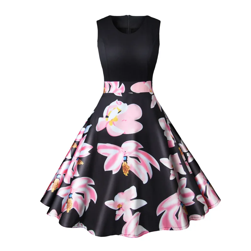 women dress gothic party dresses 2019 fashion spring clothes plus size woman black elegant ladies clothing floral bohemian | Женская
