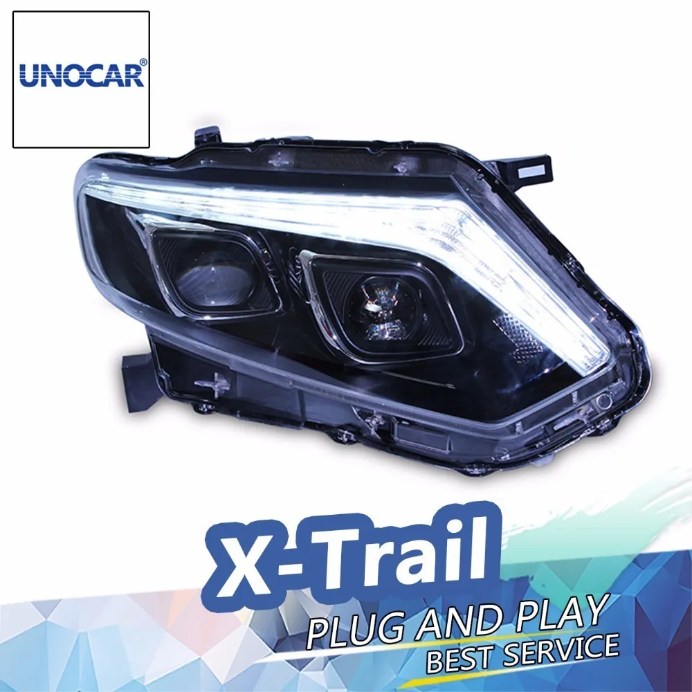Автомобильный стильный головной светильник s для X Trail 14 16 светодиодный дневный
