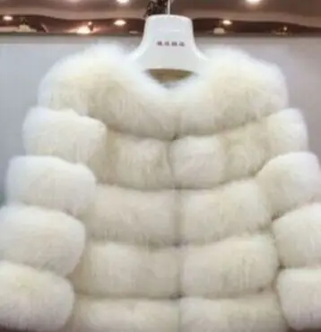S-3XL норковые шубы Для женщин Новинка зимы модные розовые из искусственного меха пальто элегантный Теплая верхняя одежда поддельные Меховая куртка Chaquetas Mujer - Цвет: Белый