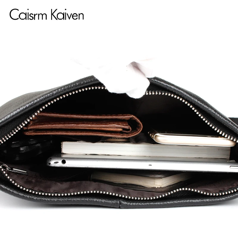 Caisrm kaiven новый бренд V слово кожаная мужская сумка повседневная мужской деловой