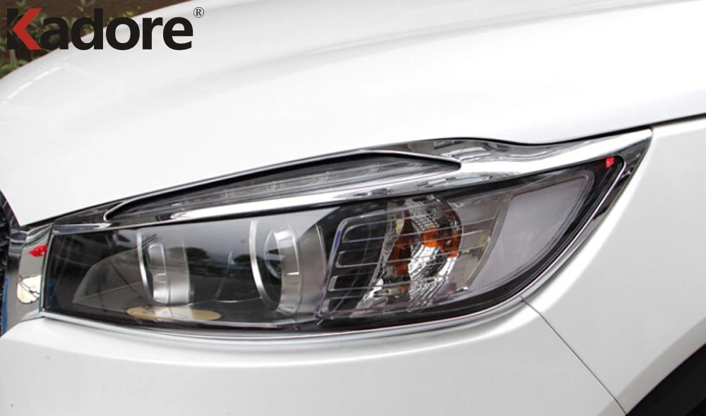 Для Kia Sorento хромированный передний светильник, крышка лампы, накладка на голову, светильник, капот, абажур, аксессуары для автомобиля