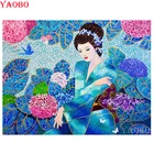Алмазная живопись almaznaya сделай сам, Японские Женские 5D Вышивка крестиком, полная, квадратная, круглая, полимерная вышивка
