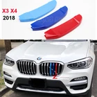 Для 2018 всех новых BMW X3 G01 X4 G02 3D M Автоспорт полоса Передняя решетка отделка полоски решетка для украшения крышки зажимы наклейки