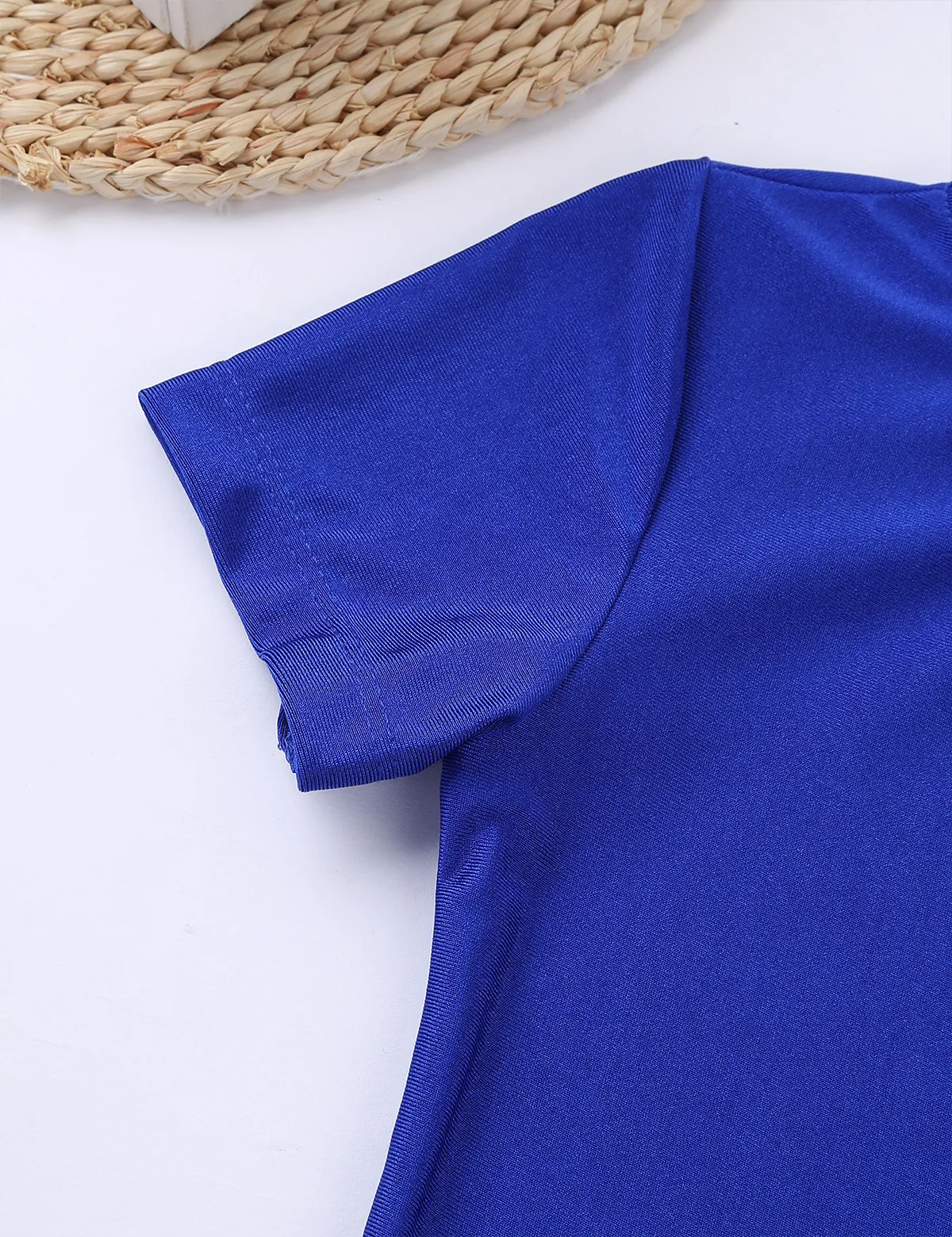 Гимнастический трико с короткими рукавами для мальчиков и девочек боди танцев