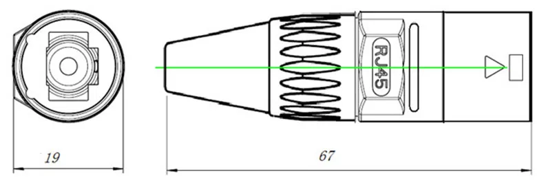 Набор RJ45 водонепроницаемый пылезащитный Разъем Разъемы RJ45 женские разъемы сетевой кабель гнездовой разъем панельный разъем