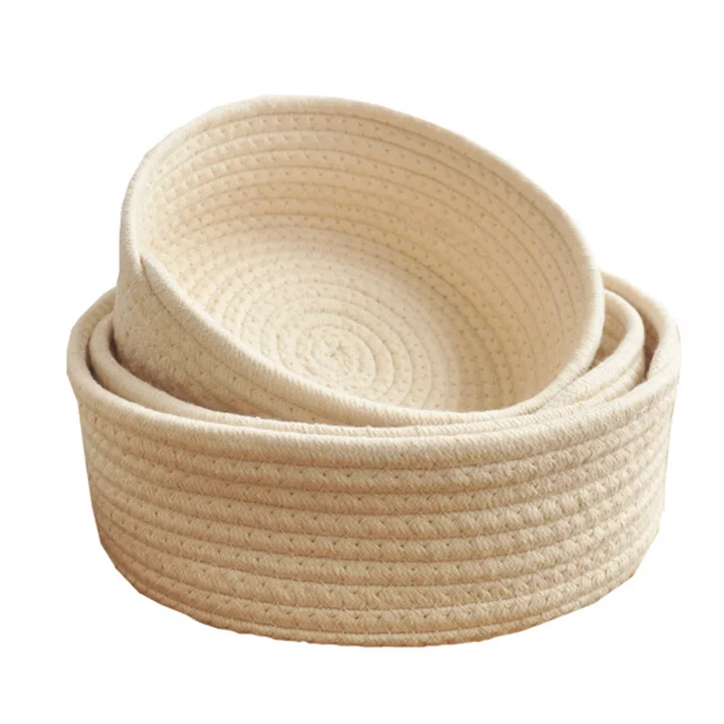 Новая ручная тканая корзина для белья хранения офисных вещей работа Трикотажная